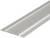 Profil aluminiowy do mocowania pasków LED, z dwoma równoległymi rowkami na całej długości, odpowiedni do zastosowań wewnętrznych.