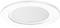 Okrągła, płaska lampa sufitowa LED z białą ramką, odpowiednia do nowoczesnych wnętrz.