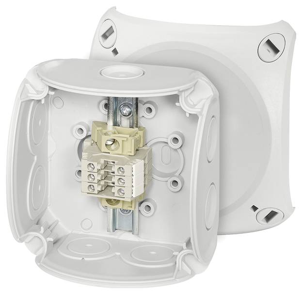 Hensel 62000171 Інсталяційний розподільник RK 0203 T, 93 мм x 93 мм x 62 мм, 1 шт.