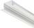 Biały, U-kształtny profil sufitowy do suchej zabudowy, służący do mocowania ścian działowych lub płyt sufitowych.