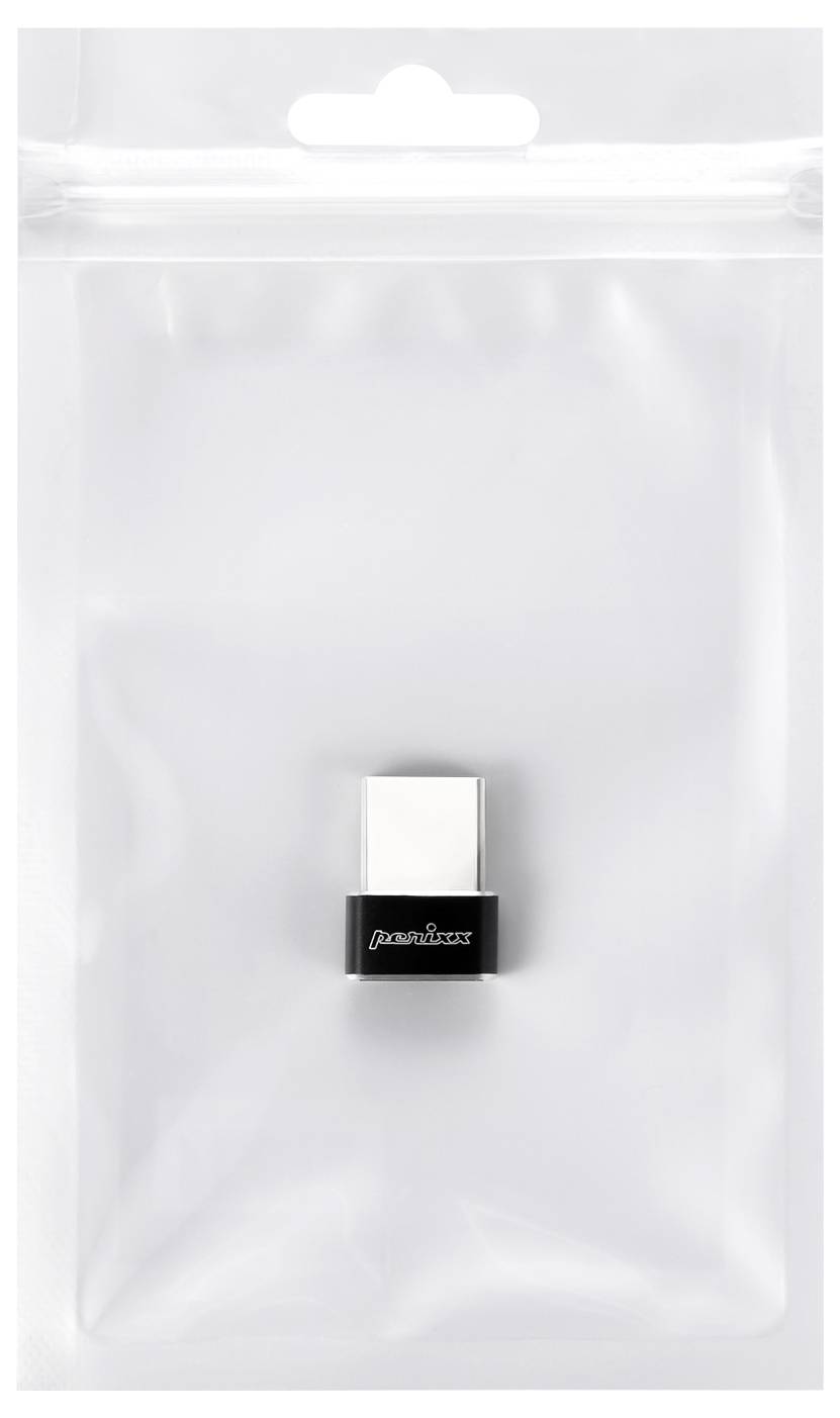 Pendrive w przezroczystym, szczelnie zamykanym opakowaniu. Nośnik jest czarny z srebrną nakładką.