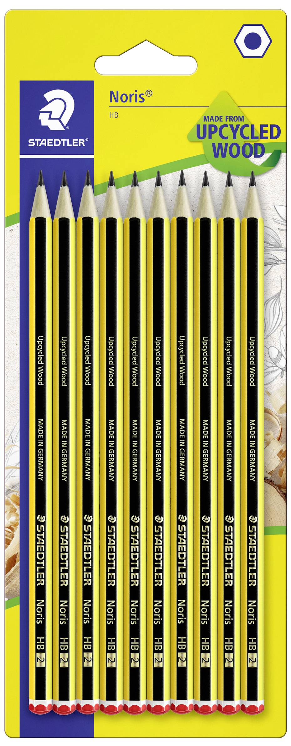 Набір олівців Staedtler Noris HB 120-2BK10D, маркування твердості: HB, 10 предм.