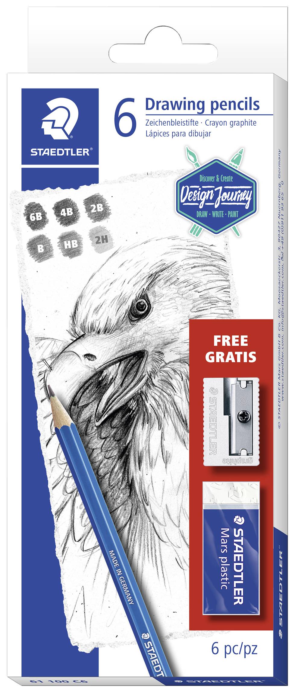 Набір олівців Staedtler Lumograph 61 100 C6, 1 комплект