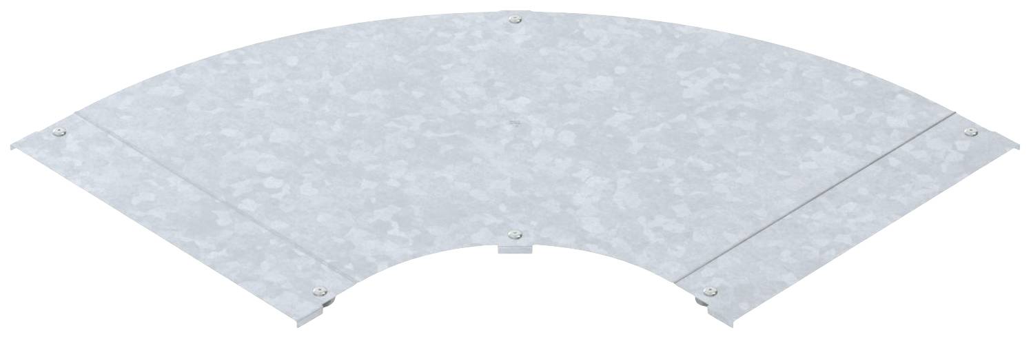 Półokrągła metalowa pokrywa z nitowaną krawędzią, w kolorze szarym, satynowa. Stosowana do zakrywania rur lub kanałów.