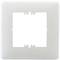 Biały, prostokątny ramka włącznika światła bez pokrywy.
