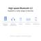 "Bluetooth 4.2 o wysokiej prędkości" oferuje wsparcie dla wielu urządzeń, takich jak głośniki, słuchawki, mysz, klawiatura i smartfon.