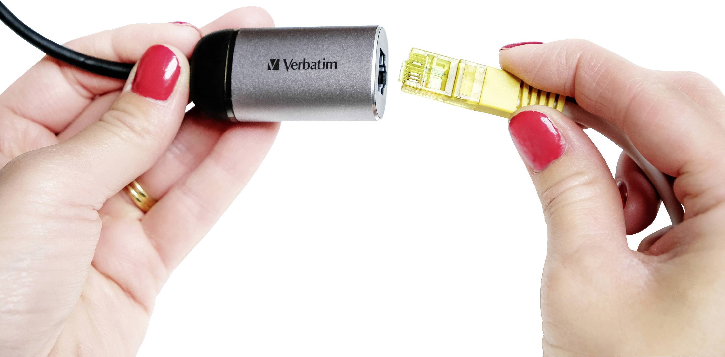 Адаптер Verbatim USB-C [1x USB-C чоловічий - 1x RJ45 жіночий] 49146 0.10 м