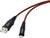 Czarno-czerwony kabel USB na Lightning z plecioną oplotem.