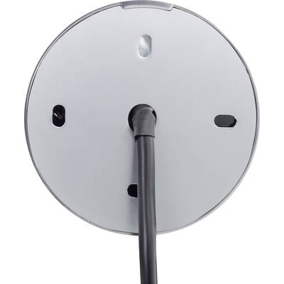 Widok z tyłu okrągłego urządzenia elektrycznego z centralnie wyprowadzonym przewodem.