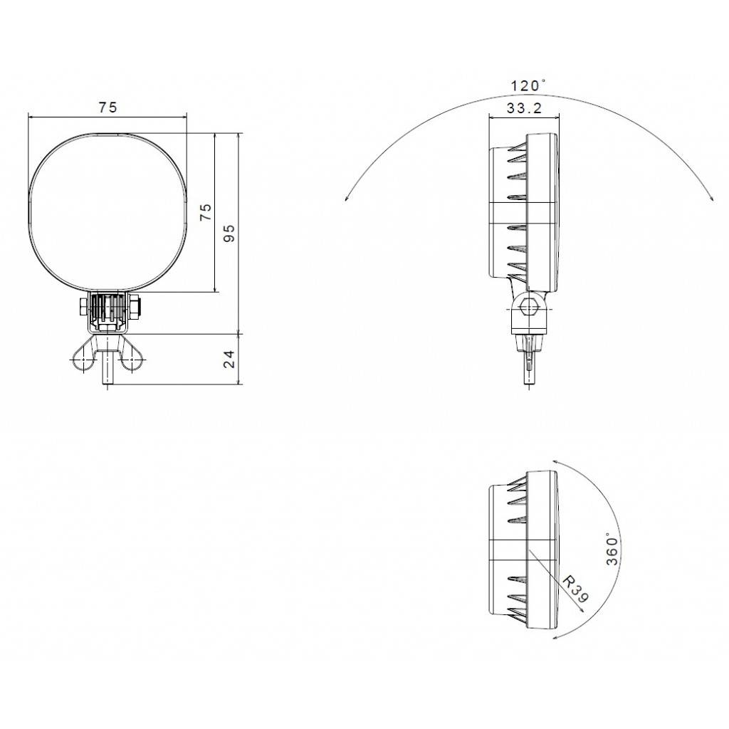 Ліхтар заднього ходу 12 В/DC, 24 В/DC Fristom 95403 1 шт.