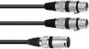 Omnitronic 30225210 XLR adapter [1x złącze męskie XLR 3 pin - 2x złącze żeńskie XLR 3 pin] 1.50 m czarny