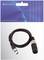 Kabel audio Omnitronic z wtykiem XLR do jack 6,3 mm, zapakowane w niebieskie pudełko z logo marki i symbolem CE.