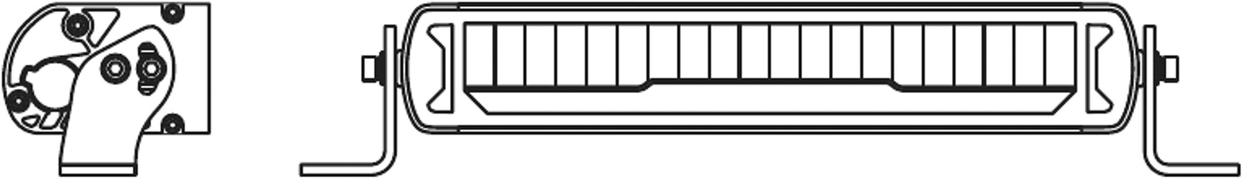 Rysunek techniczny: Przekrój boczny i górny urządzenia mechanicznego z kołami zębatymi, dźwigniami i kilkoma elementami prostokątnymi.