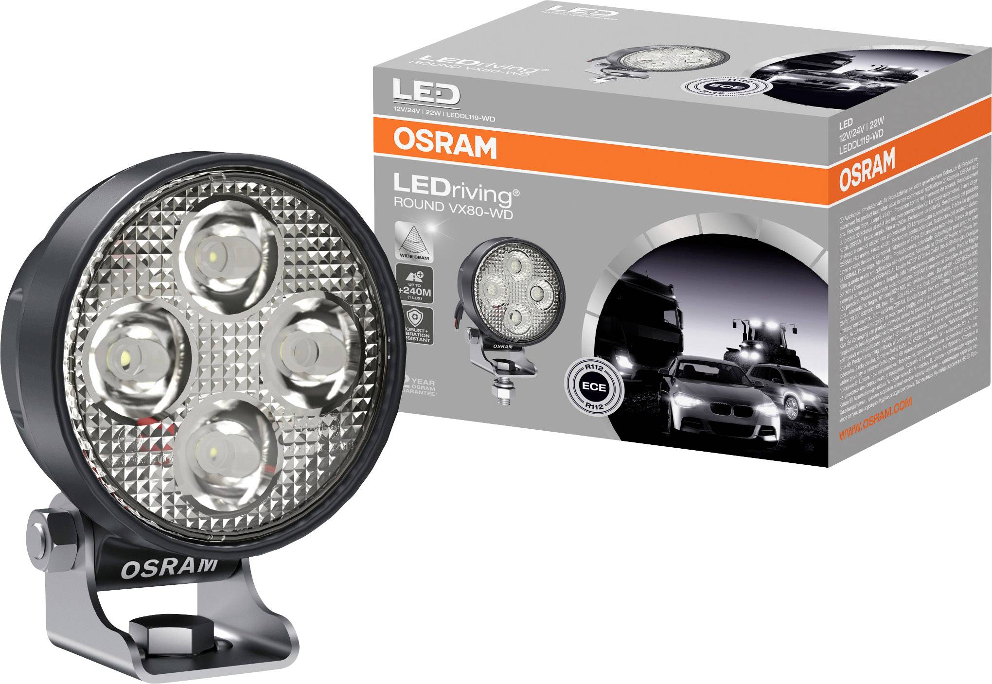Допоміжна фара Osram Automotive LEDDL119-WD LEDDL119-WD (Д x Ш x В) 83 x 65 x 108 мм