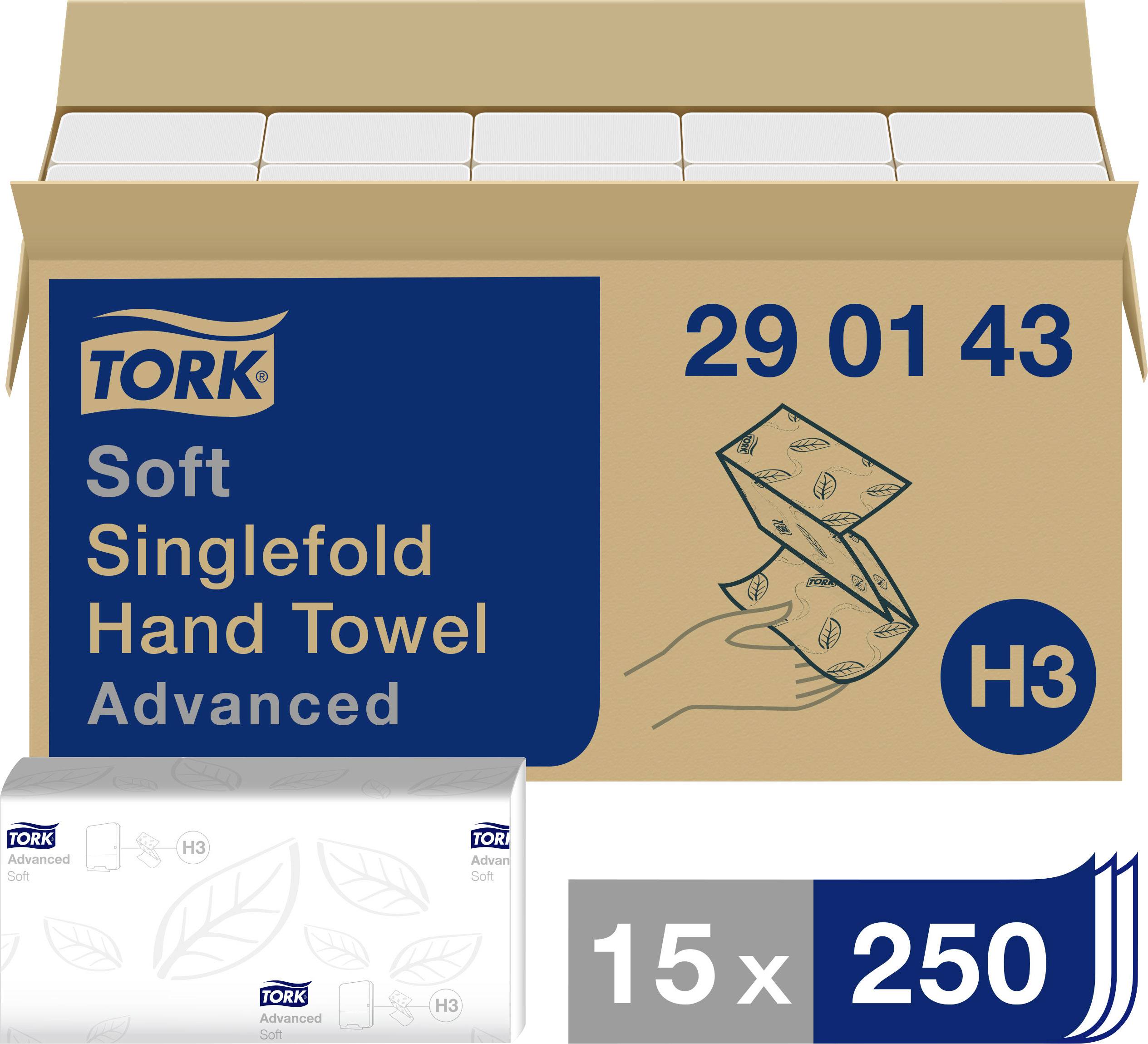 Паперові рушники TORK 290143 (Д x Ш) 23 см x 22,60 см, білі, 3750 шт.