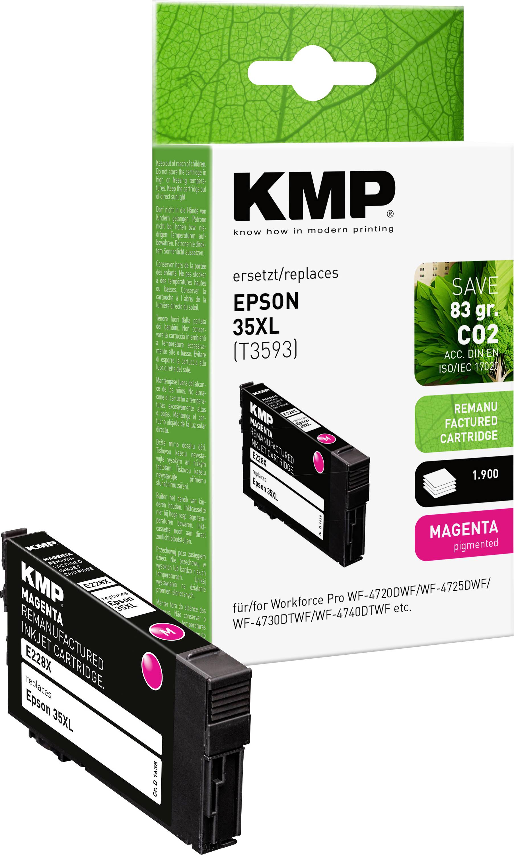 Заміна чорнил KMP Epson 35XL, T3593, пурпуровий, E228X 1638,4006