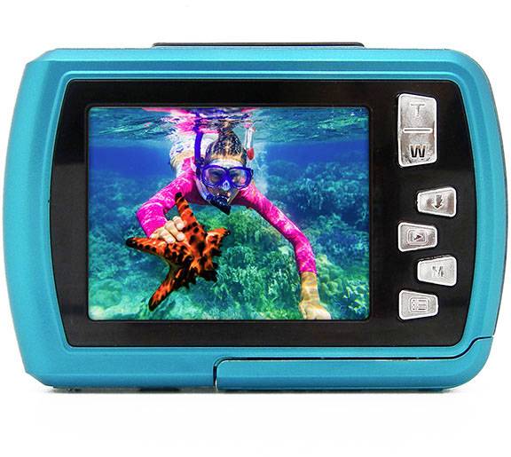 Цифрова камера Aquapix W2024 Splash Iceblue, 16 Мп, синій колір