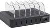 Manhattan 102254 Stacja ładowania USB 50 W 6x USB-A czarny, przeźroczysty dom