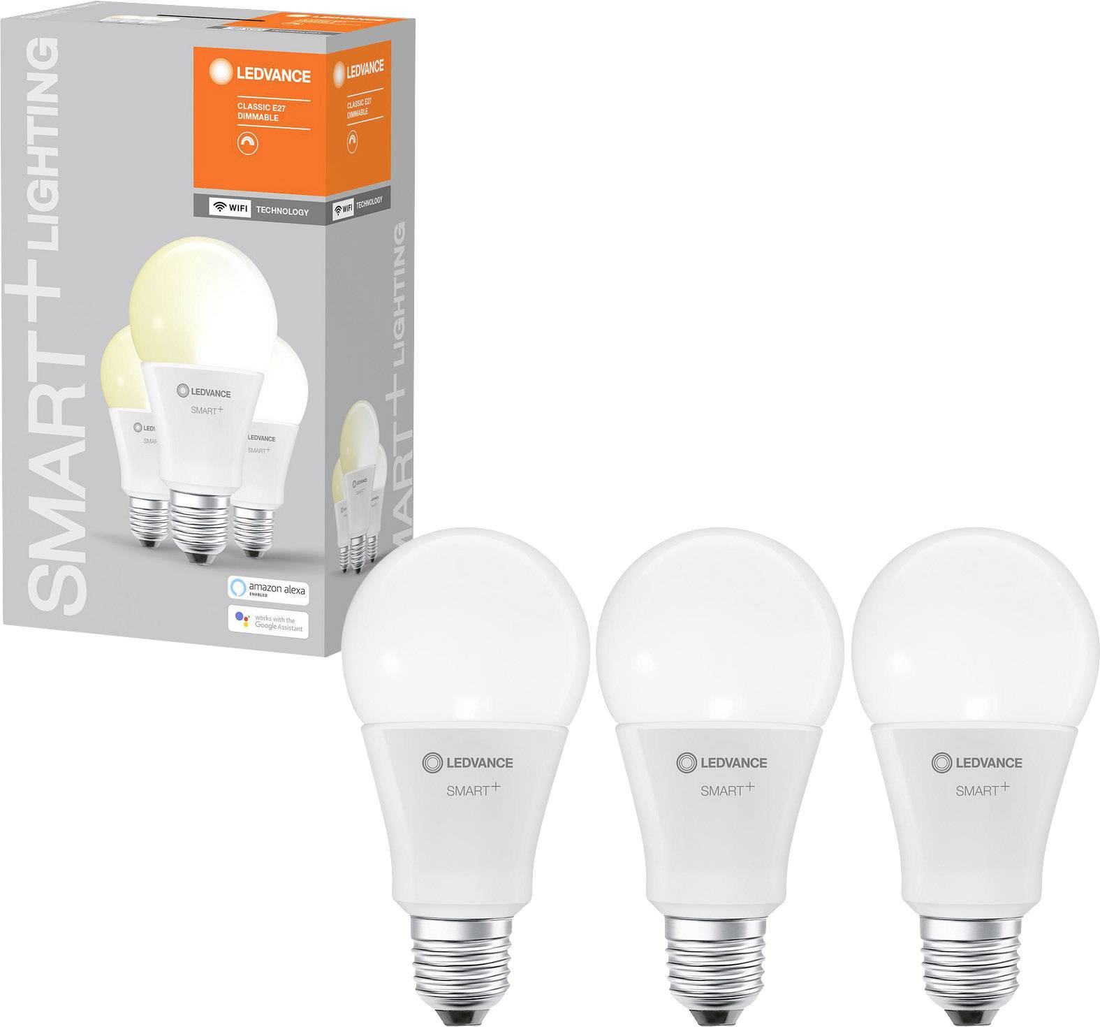 SMART+ LEDVANCE SMART+ WiFi Classic Dimmable 100 14 Вт/2700K E27 4058075485839, 3 шт.