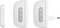Widok z boku białego urządzenia elektronicznego z trzema okrągłymi szarymi przyciskami i wtyczką europejską, przeznaczonego do podłączenia do gniazdka elektrycznego.