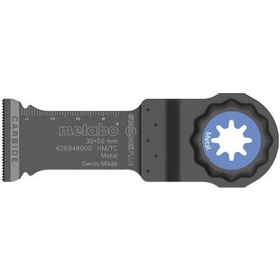 Wielofunkcyjna piła tarczowa z napisem 'metabo 32x50 mm, 626948000, HM/TC, Metal, Swiss Made'. Odpowiednia do obróbki metalu.