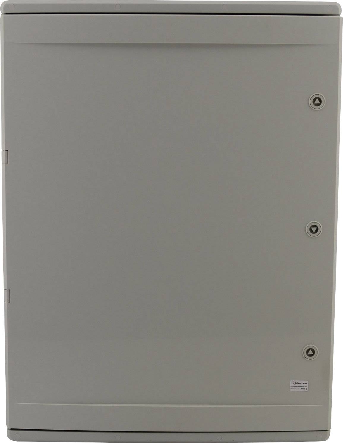 Szary rozdzielacz elektryczny w kształcie prostokąta z trzema śrubami po jednej stronie, używany do przechowywania i zabezpieczania komponentów elektronicznych.