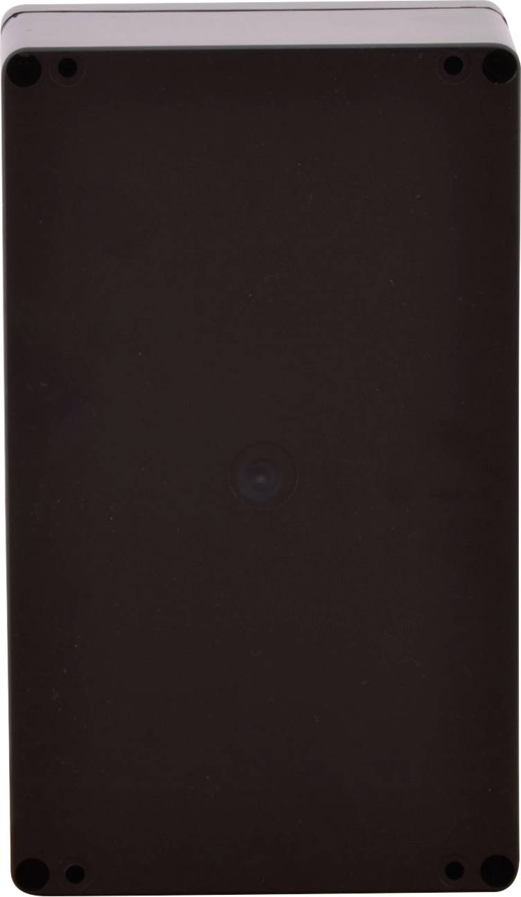 Prostokątne, czarne pudełko bez rozpoznawalnych cech lub oznaczeń.