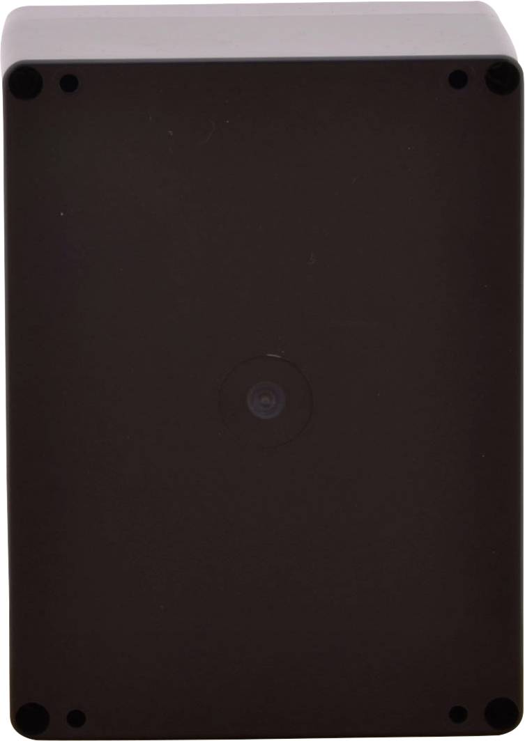 Czarny, prostokątny korpus o zaokrąglonych narożnikach z wkrętami w każdym rogu. W środkowej części przedniej ścianki znajduje się obiektyw.