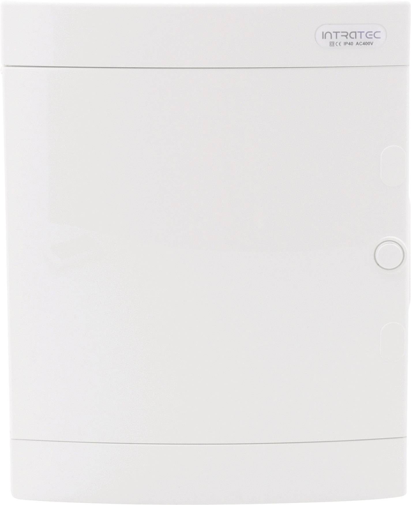 Biały rozdzielacz z czarnym napisem 'Intratec' w prawym górnym rogu.