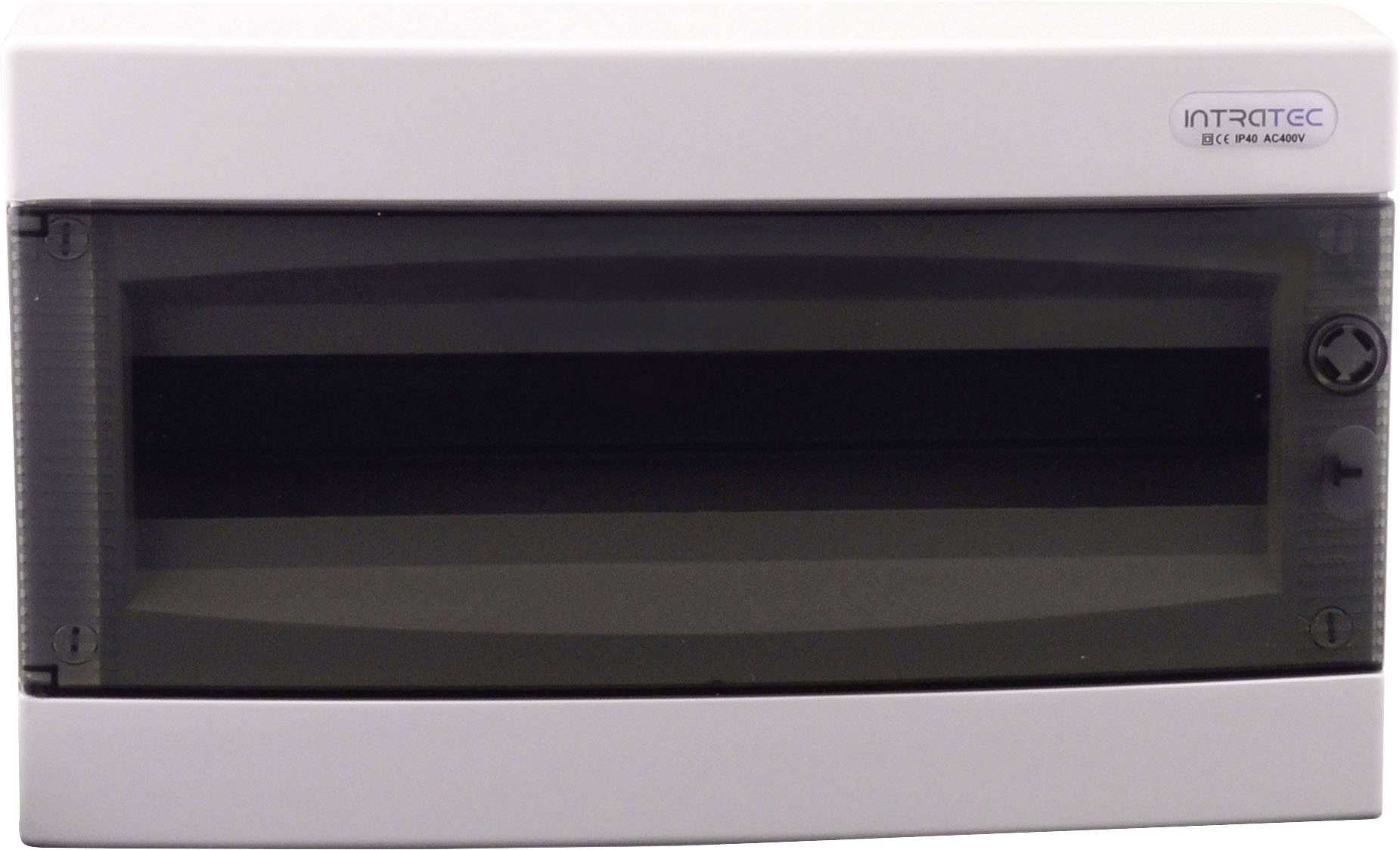 Elektryczny rozdzielnik z przezroczystą pokrywą.