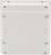 Prostokątna, biała obudowa z tworzywa sztucznego o zaokrąglonych krawędziach, wyposażona w kilka otworów montażowych do zamocowania na ścianie.
