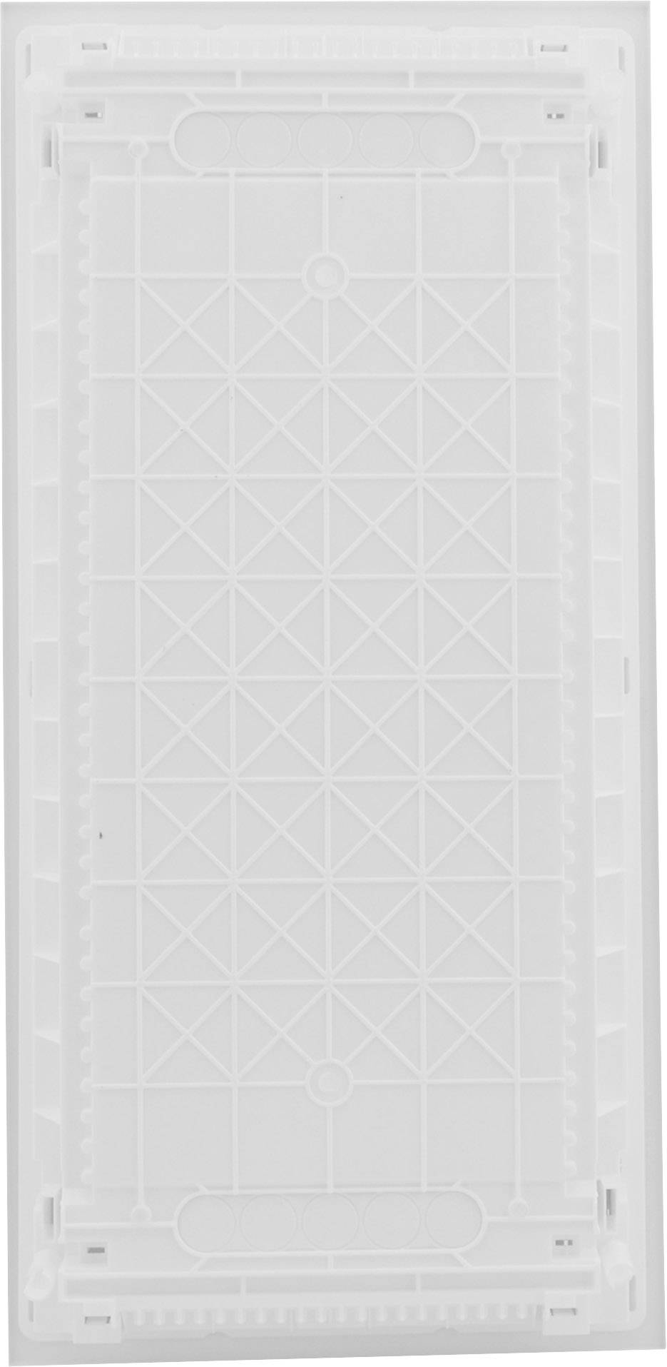 Prostokątna, przezroczysta pokrywka z tworzywa sztucznego z wzorem kratowym, pasująca do standardowych pudełek, zapewniająca bezpieczne przechowywanie i ochronę zawartości.