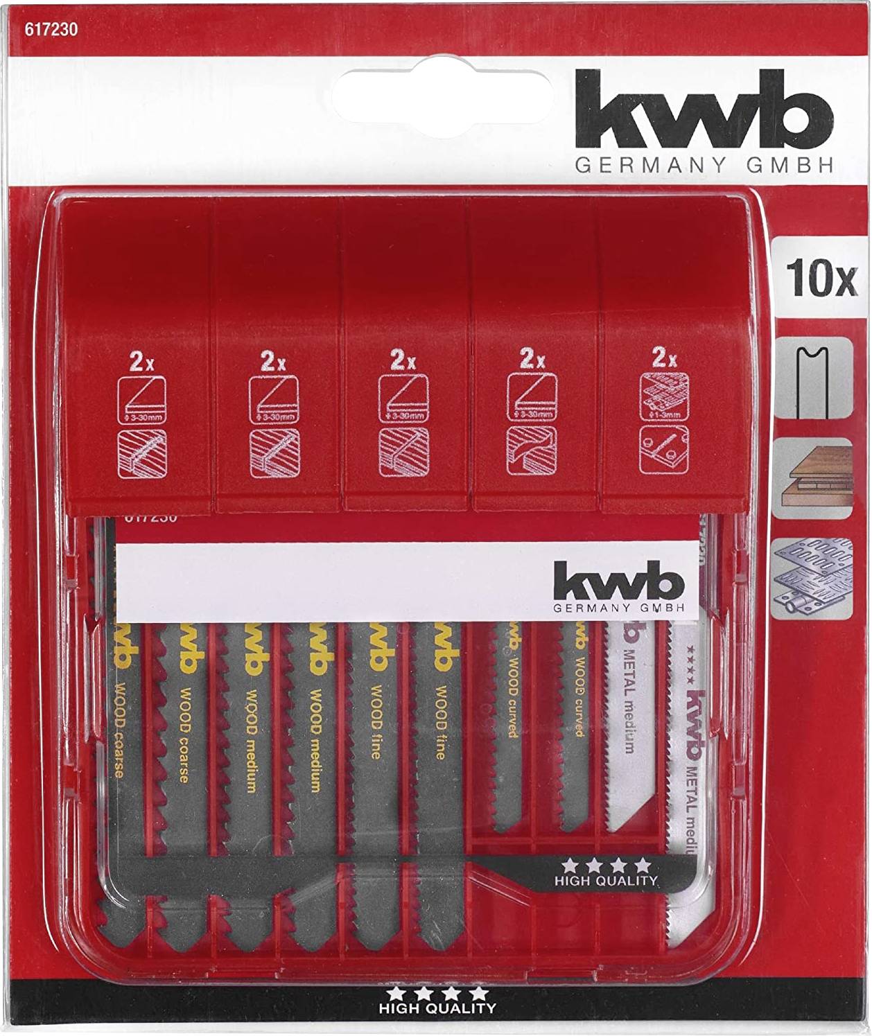 Набір пильних полотен KWB, 10 предметів kwb 617230 1 шт.