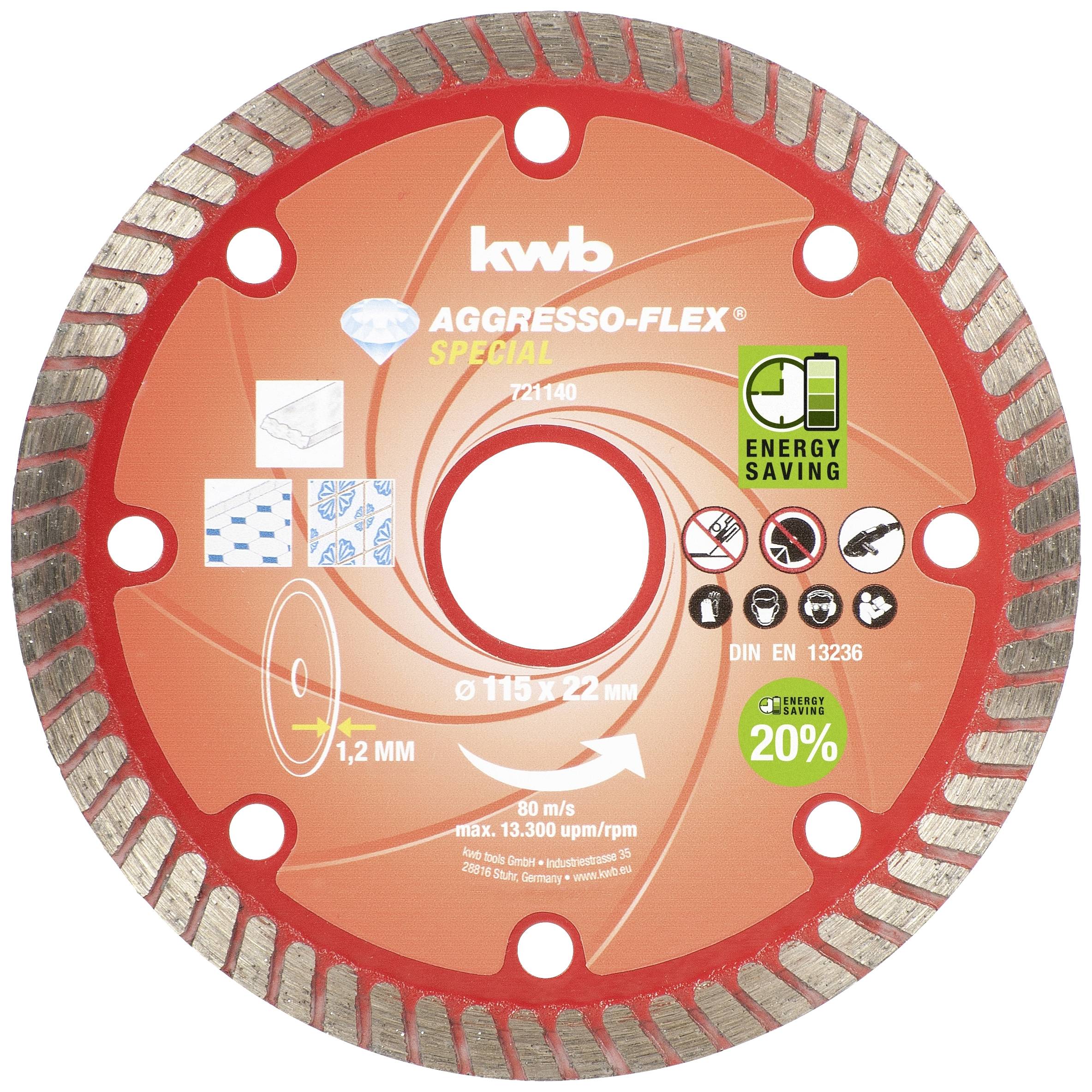 Прямий відрізний диск kwb 721140 115 мм 1 шт.