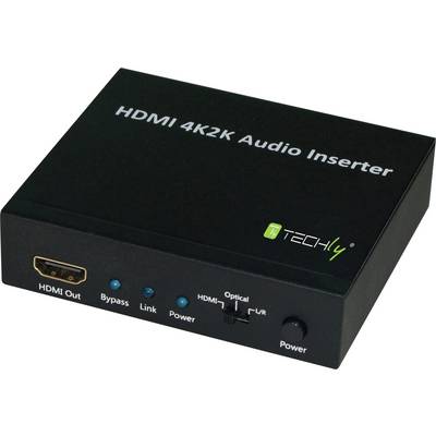 konwerter HDMI, Jack, Toslink/optyczne TECHly IDATA-HDMI-AI4K, [3x złącze żeńskie HDMI, złącze żeńskie jack 3,5 mm, złąc-0