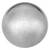 Gładka, srebrzysta kula metalowa, równomiernie oświetlona.