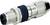 Metalowy wtyk do połączeń elektrycznych z żebrowanym uchwytem i gwintem, przeznaczony do łączenia urządzeń elektronicznych.
