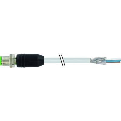Kabel koncentryczne z metalowym wtykiem po lewej stronie i odkrytym, ekranowanym przewodem po stronie prawej.