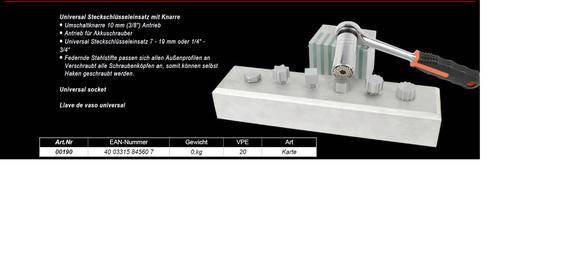 Brüder Mannesmann M00190 Головка з хвостовиком 3 шт.