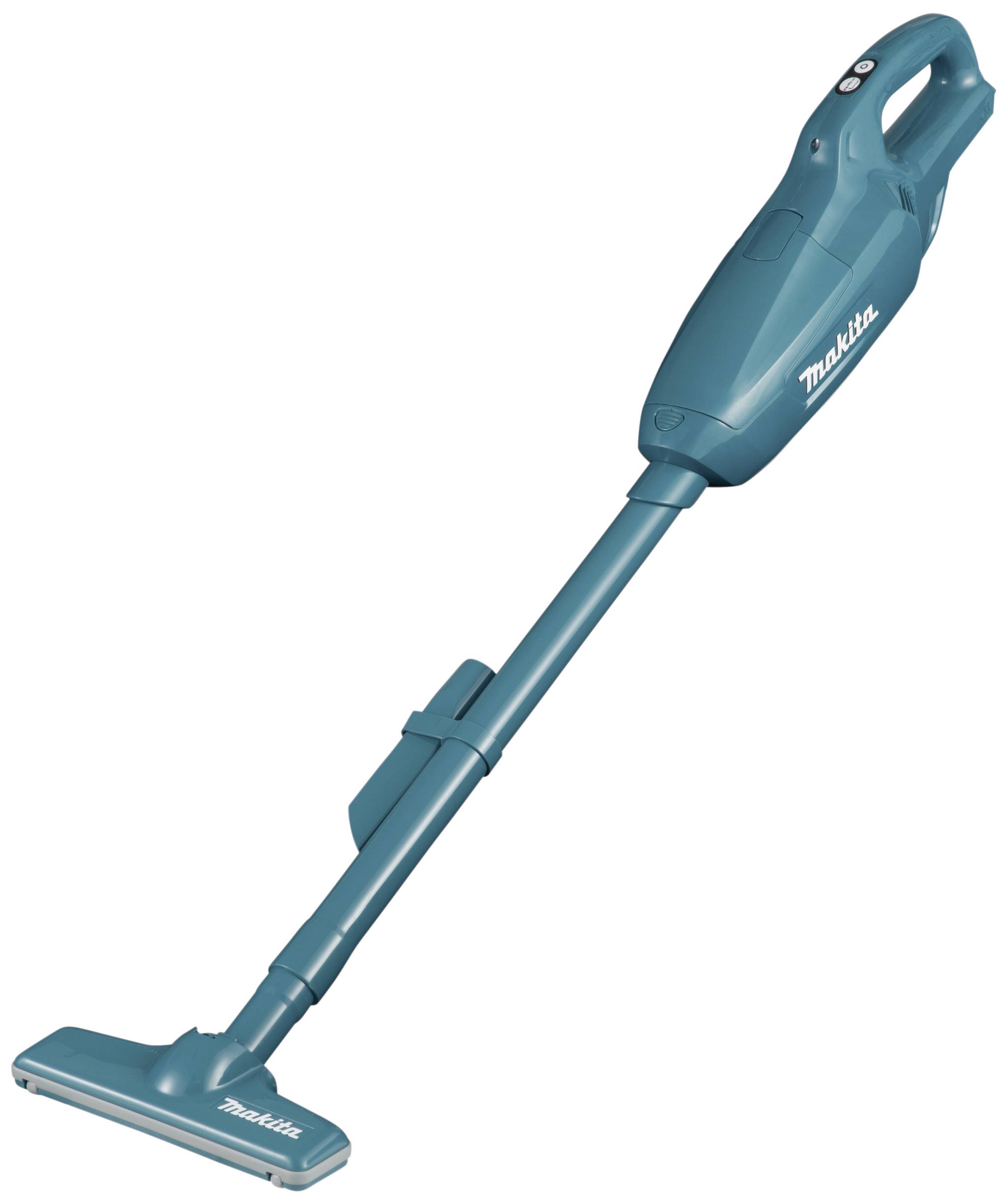 Bezprzewodowy, niebieski pionowy odkurzacz ręczny z ergonomicznym uchwytem, przeznaczony do sprzątania podłóg i trudno dostępnych miejsc.