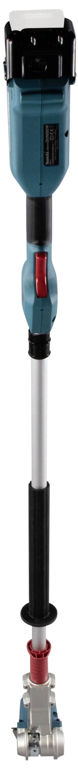 Elektryczny ręczny odkurzacz z długą rączką i akcentami w kolorach czerwonym i niebieskim, przeznaczony do czyszczenia wąskich lub trudno dostępnych miejsc.