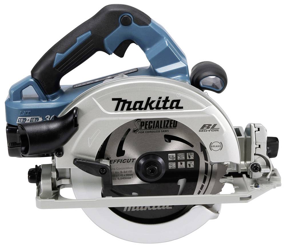Акумуляторна дискова пилка Makita DHS782ZJ 18 V, максимальна глибина різання (90°) 62,5 мм
