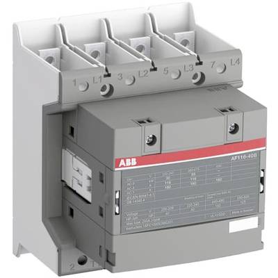Szaro-białe elektryczne moduł kontaktorowy z napisem 'ABB' pokazuje cztery zaciski na górze. Jest przeznaczony do przemysłowych zastosowań łączeniowych.