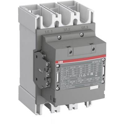 Wyłącznik z trzema zaciskami, przeznaczony do obsługi wysokich obciążeń elektrycznych. Etykieta ze specyfikacją techniczną na przedniej stronie.