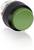 Zielony przycisk w czarnej obudowie, prawdopodobnie przełącznik lub przycisk stosowany w zastosowaniach przemysłowych lub technicznych.