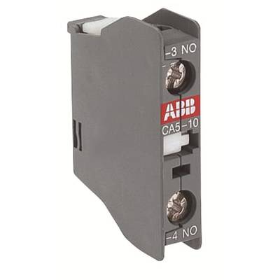Zdjęcie przedstawia elektryczny element wyposażenia firmy ABB, model CA5-10, z przyłączami '3 NO' i '4 NO'.
