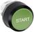 Zielony przycisk startowy z białym napisem 'START', wyróżniony do aktywacji procesu lub urządzenia.
