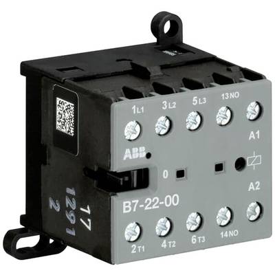 'Elektryczny przekaźnik ABB z wieloma zaciskami przyłączeniowymi i kodem kreskowym do zastosowań technicznych i okablowania.'