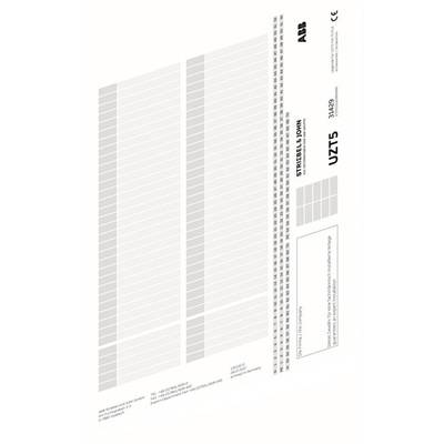 "Lista części zamiennych ABB VZTS 12426" z tabelami numerów artykułów i opisów. Dokument dotyczący części zamiennych i konserwacji.