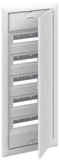 Szafa sterownicza z otwartymi drzwiami. Widoczne rzędy do mocowania urządzeń.